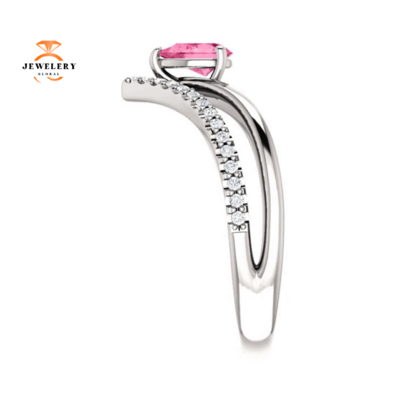 14KT GOLD 1/2 CTW PINK TOURMALINE & 1/6 CTW DIAMOND RING - Image 8