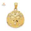 14KT POLISHED SAND DOLLAR PENDANT
