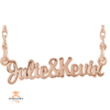 14KT GOLD SCRIPT COUPLES NAMEPLATE NECKLACE