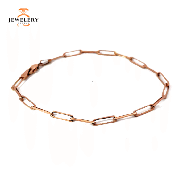 14 KARAT ROSE GOLD 2.7MM PAPERCLIP BRACELET