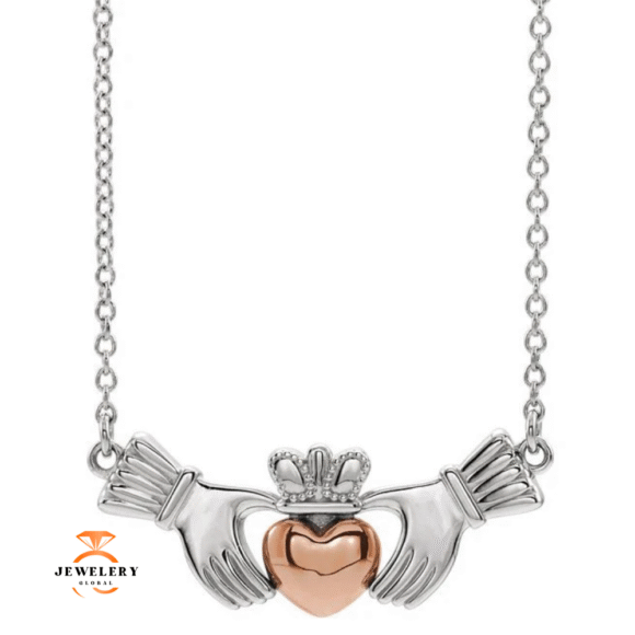 14KT GOLD CLADDAGH NECKLACE
