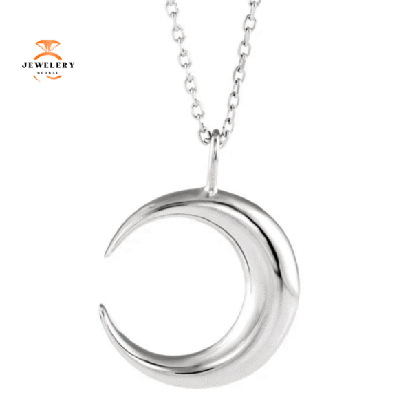 14KT Gold Crescent Moon Necklace