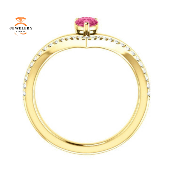 14KT GOLD 1/2 CTW PINK TOURMALINE & 1/6 CTW DIAMOND RING - Image 10