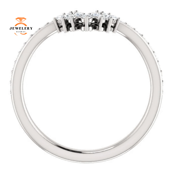 14KT Gold 1/3 CTW Diamond Accented Contour Band - Image 5