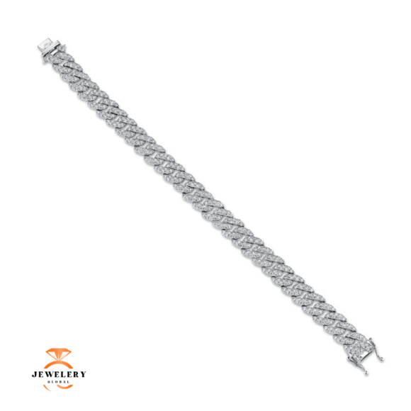 14KT Gold 4.83 CTW Diamond Pave Curb Link Bracelet - Image 2