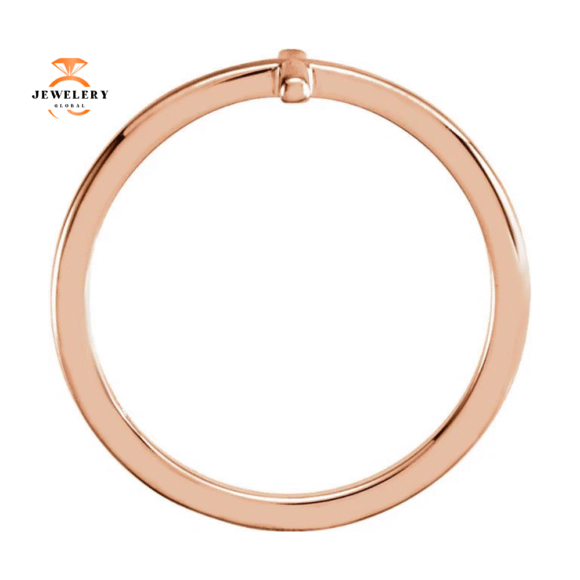 14KT GOLD SIDEWAYS CROSS RING - Image 2