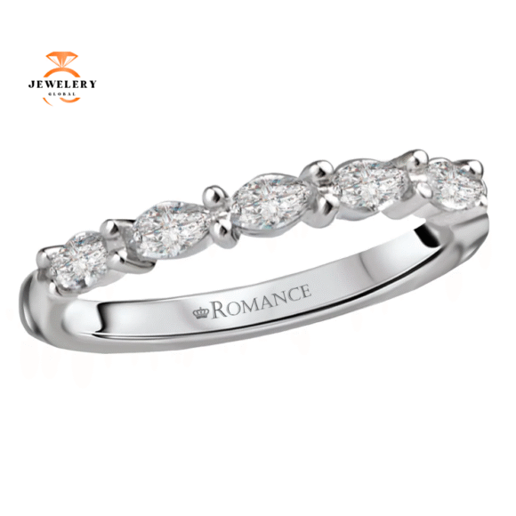 14KT Gold 1/4 CTW Marquise Diamond 5 Stone Band