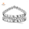 14KT Gold 1/2 CTW Diamond Curved Floating Insert Band
