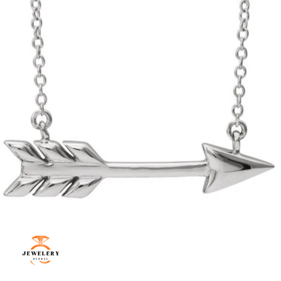 14KT GOLD CUPID ARROW NECKLACE - 16-18" - Image 2