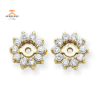 14KT GOLD ROUND DIAMOND EARRING JACKETS