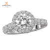 14KT 3/4 CTW Diamond Round Halo Setting for 1.25-1.50 CT Round