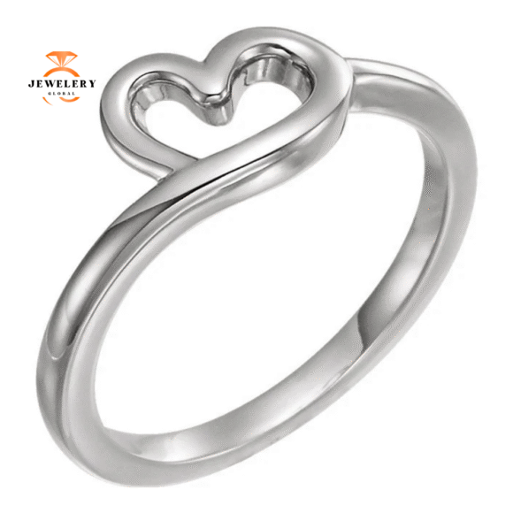 14KT GOLD HEART YOUTH RING - Image 3