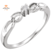 14KT GOLD ROUND DIAMOND PROMISE RING