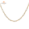 14 KARAT YELLOW GOLD 1.15 CARAT ROUND DIAMOND PAPERCLIP NECKLACE 16.25"