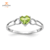 10KT GOLD POLISHED PERIDOT BIRTHSTONE RING