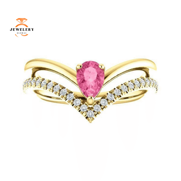 14KT GOLD 1/2 CTW PINK TOURMALINE & 1/6 CTW DIAMOND RING - Image 11