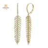 14KT Gold 3/5 CTW Diamond Feather Earrings