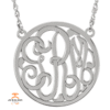 14KT GOLD PERSONALIZED 3 LETTER MONOGRAM NECKLACE