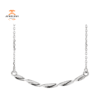 14KT GOLD TWISTED RIBBON BAR NECKLACE