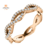 14KT GOLD 1/2 CTW DIAMOND INFINTY TWIST ETERNITY BAND