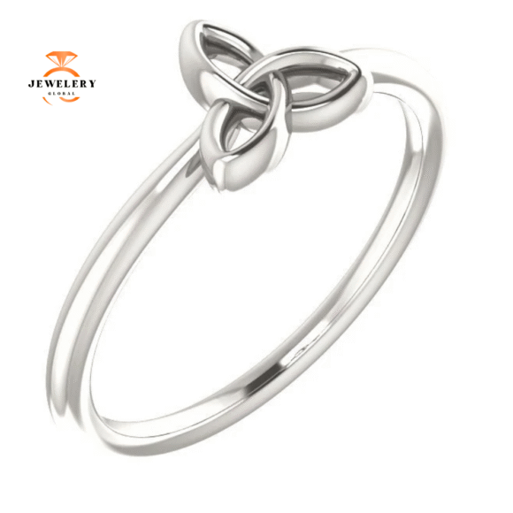 14KT GOLD STACKABLE CELTIC TRINITY RING
