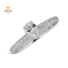 14KT Gold 1.00 CTW Oval Diamond Accent Ring