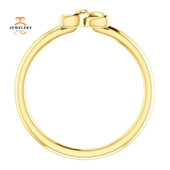 14KT GOLD STACKABLE CELTIC TRINITY RING - Image 4