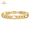 14 KARAT YELLOW GOLD 9MM 8.75 INCH SOLID FIGARO BRACELET