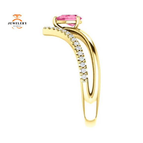 14KT GOLD 1/2 CTW PINK TOURMALINE & 1/6 CTW DIAMOND RING - Image 12
