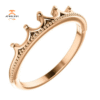 14KT GOLD STACKABLE CROWN RING