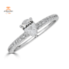 14KT Gold 1.00 CTW Pear Cut Diamond Accent Ring
