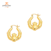 14 KARAT YELLOW GOLD CLADDAGH EARRINGS