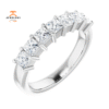 14KT Gold 1.00 CTW Princess Cut Diamond 7 Stone Band