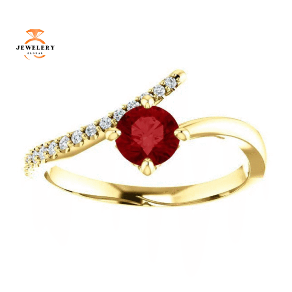 14KT GOLD 2/3 CT RUBY & 1/10 CTW DIAMOND BYPASS RING - Image 12