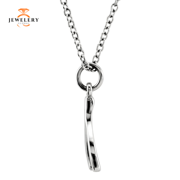 14 KT GOLD MINI WISHBONE PENDANT NECKLACE - Image 4