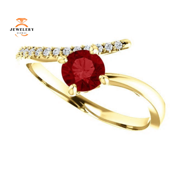 14KT GOLD 2/3 CT RUBY & 1/10 CTW DIAMOND BYPASS RING - Image 13