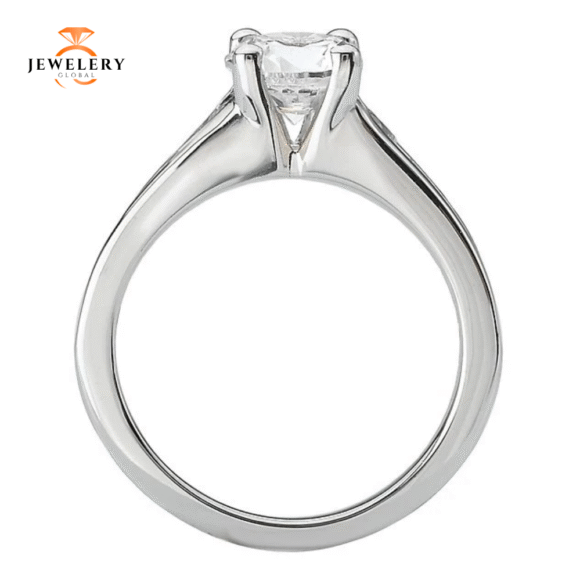 14KT 3/8 CTW DIAMOND GRADUATE CHANNEL SET MOUNTING FOR 1 CT ROUND - Image 4