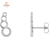 14KT GOLD 0.07 CTW DIAMOND GEOMETRIC EAR CLIMBER EARRINGS