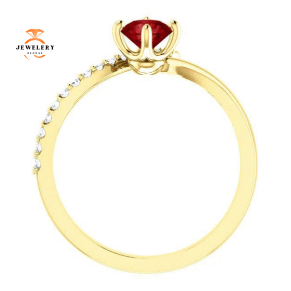 14KT GOLD 2/3 CT RUBY & 1/10 CTW DIAMOND BYPASS RING - Image 15