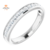 14KT GOLD 3/4 CTW PRINCESS CUT DIAMOND CHANNEL SET BAND