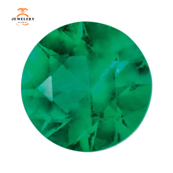 14KT GOLD 0.18 CTW EMERALD & 0.12 CTW DIAMOND FRENCH-SET 5 STONE BAND - Image 12