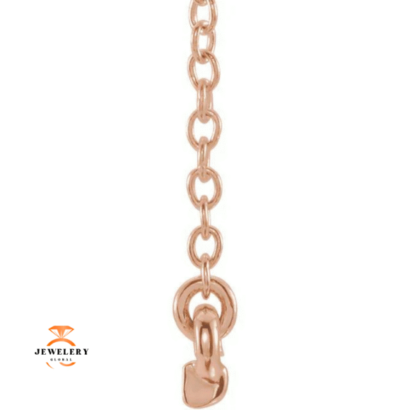14KT GOLD 0.07 CTW PETITE DIAMOND BAR NECKLACE - Image 2