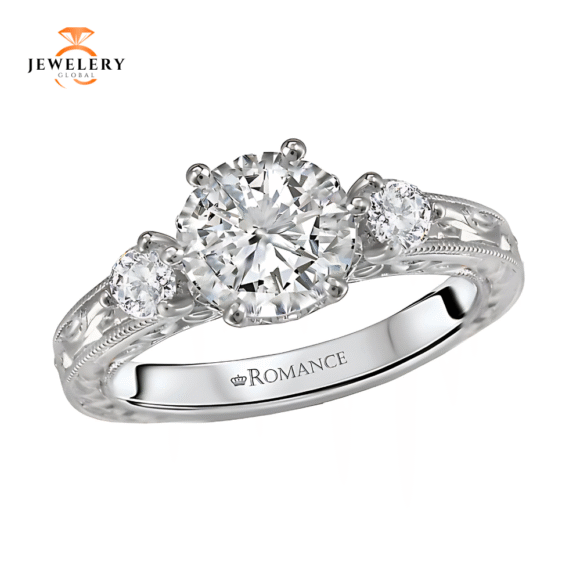 14K WHITE GOLD 1 1/5CTW DIAMOND VINTAGE RING
