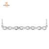 14KT GOLD 0.08 CTW DIAMOND INFINITY-INSPIRED BAR NECKLACE