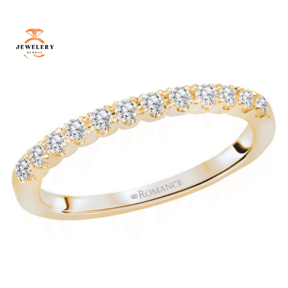 14KT Gold 3/8 CTW Diamond 12 Stone Band