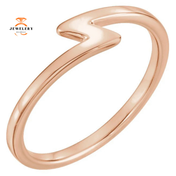 14KT GOLD NOTCHED STACKABLE RING
