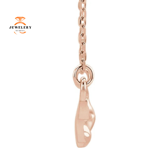 14KT GOLD TWISTED RIBBON BAR NECKLACE - Image 6
