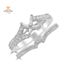 14KT White Gold .55 CTW Round Diamond Bridal Set