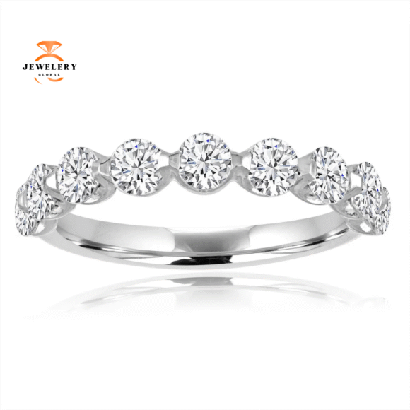 14KT Gold 1/2 CTW Floating Diamond Band