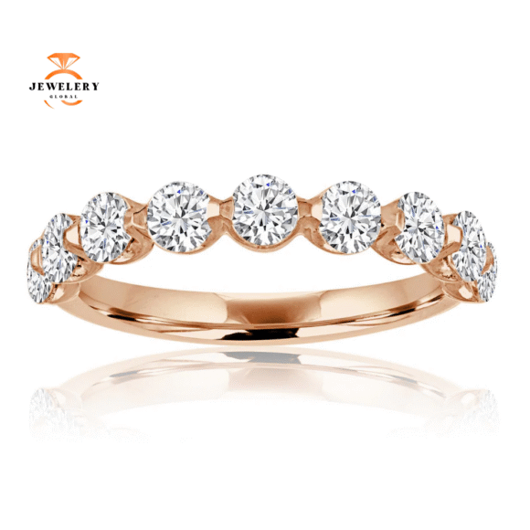 14KT Gold 1/2 CTW Floating Diamond Band - Image 2